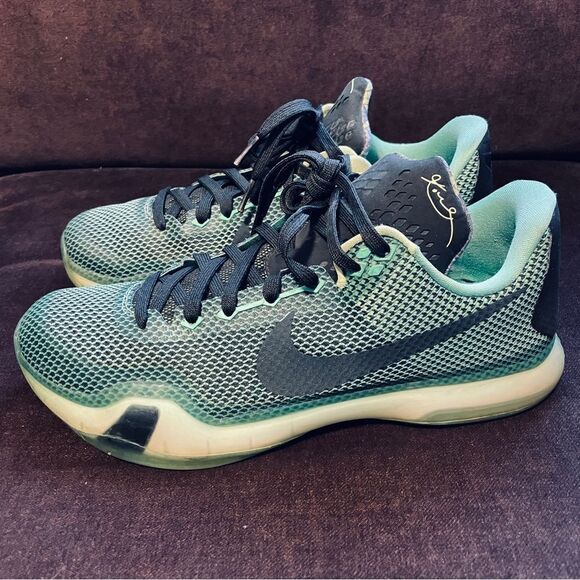 Nike Kobe Bryant X 10 size 9 US 42.5 EUR "vino" Green and Black Athletic Shoes - Picture 4 of 12